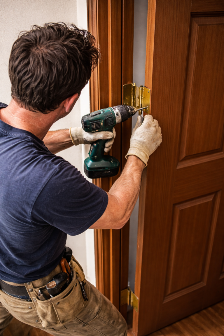 木製ドアの修理 【多賀町】